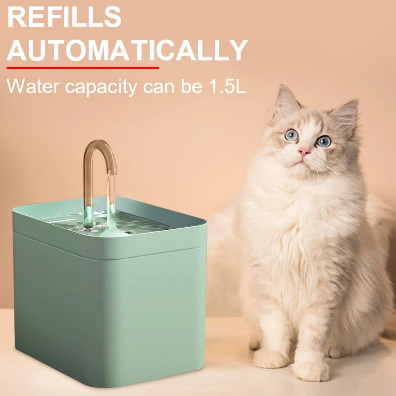 PurrFlow: 1.5L Automatic Cat Water Fountain